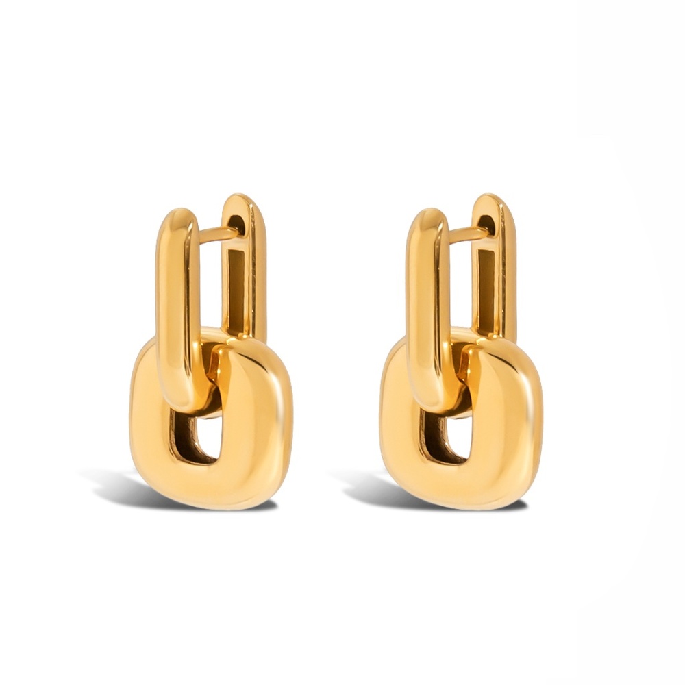 18K Gold Geometric Stackable Dainty Hoops